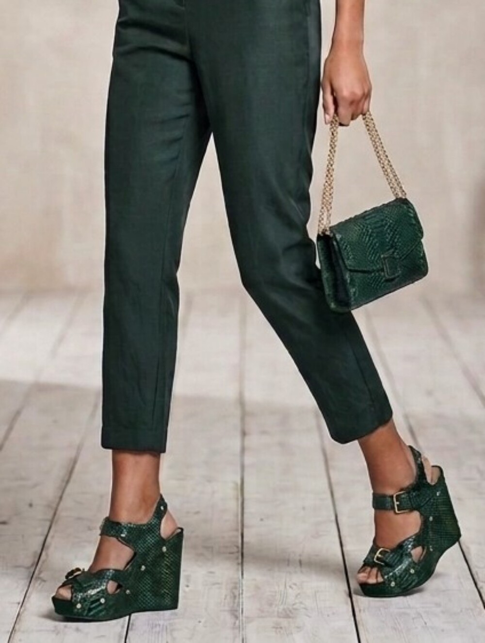 Snakeskin Wedge Sandals
